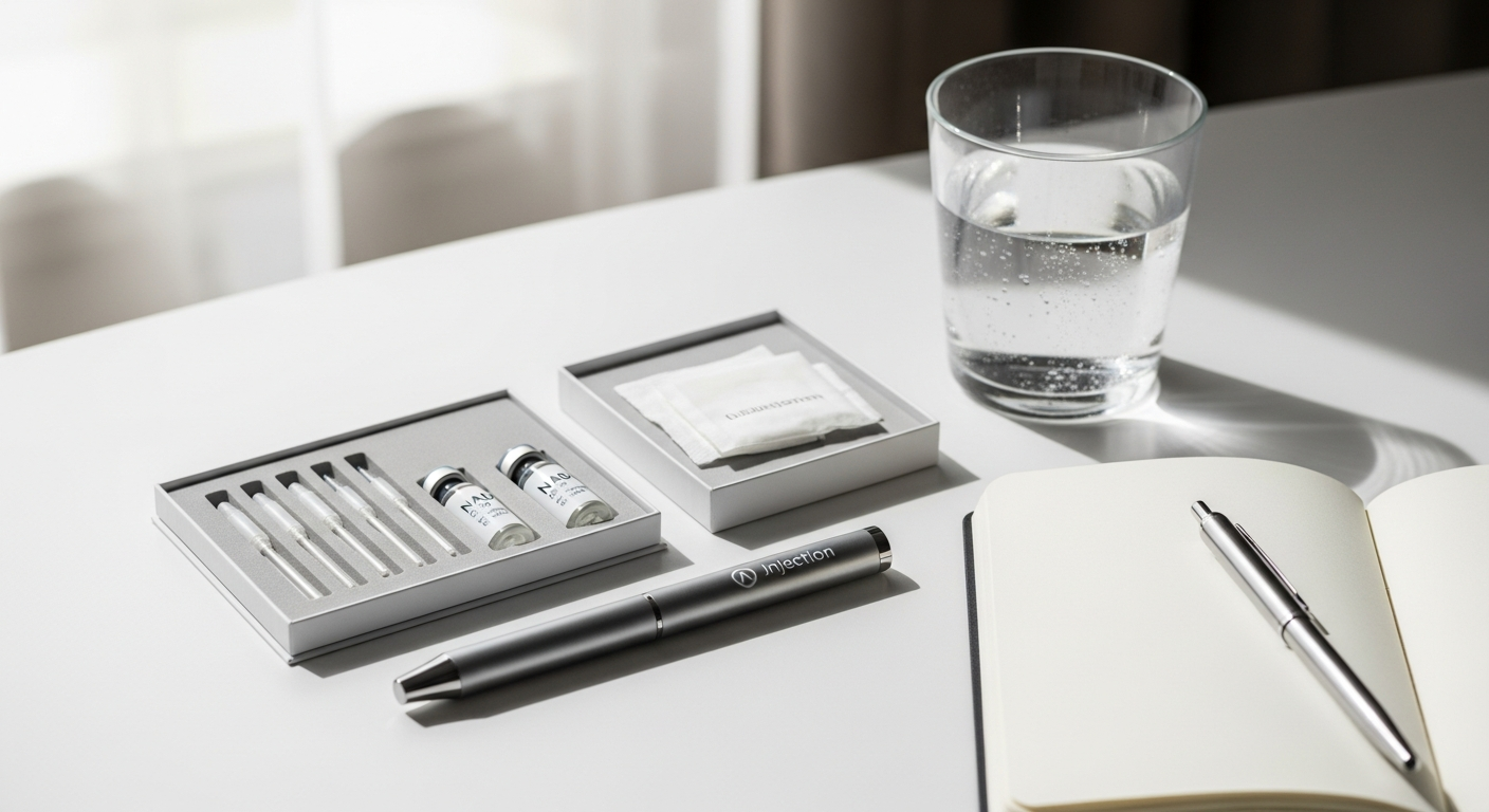 NAD+ pen kit auto-injector for home-based cellular energy restoration therapy
