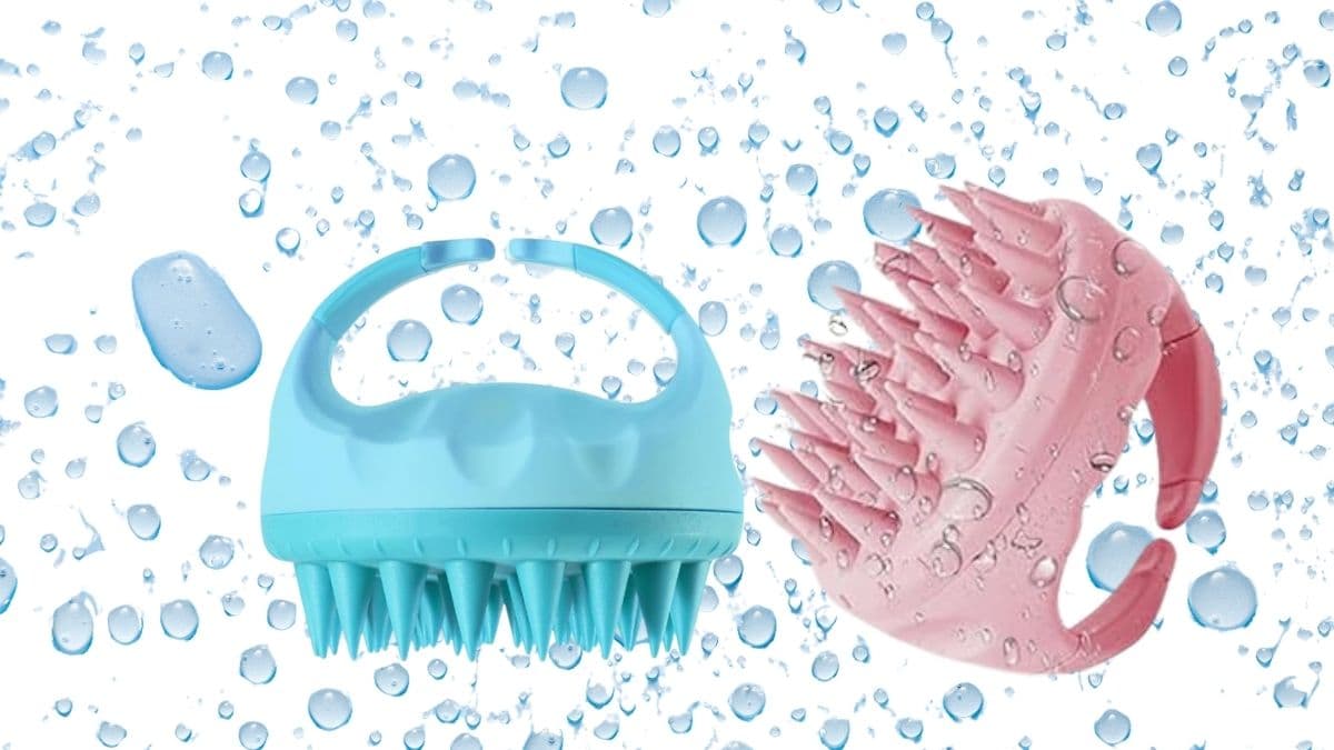 Blue Silicone Scalp Massager