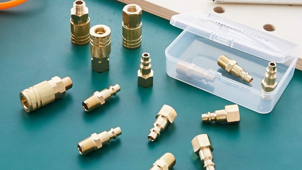 Amazon Basics Quick Connect Brass Air Coupler and Plug Kit