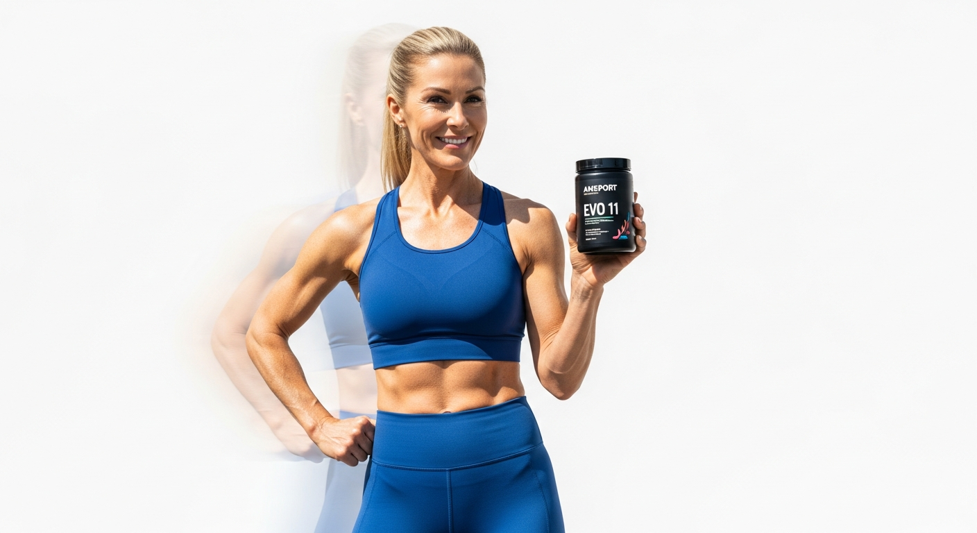 AMSPORT Aminosäuren Weltmeisterformel EVO 11 premium amino acid supplement powder in container