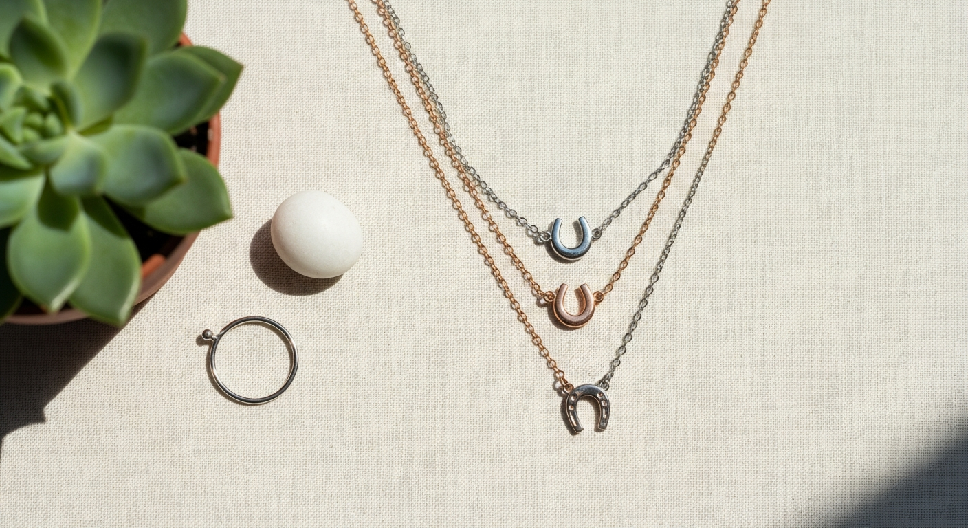 Gold and silver layered necklace set with mixed metal chains on white background