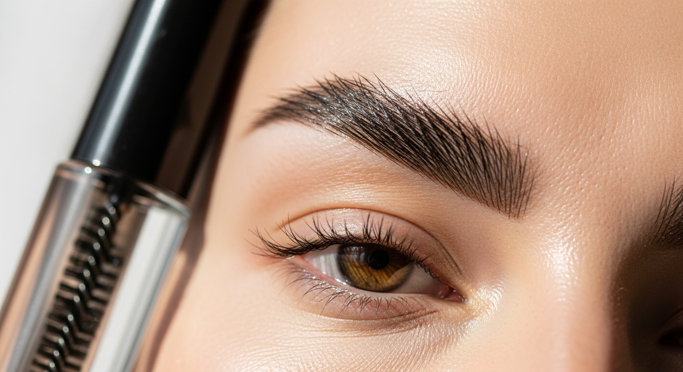 BBB London Clear Brow Lock styling jelly bottle with perfectly sculpted laminated eyebrows