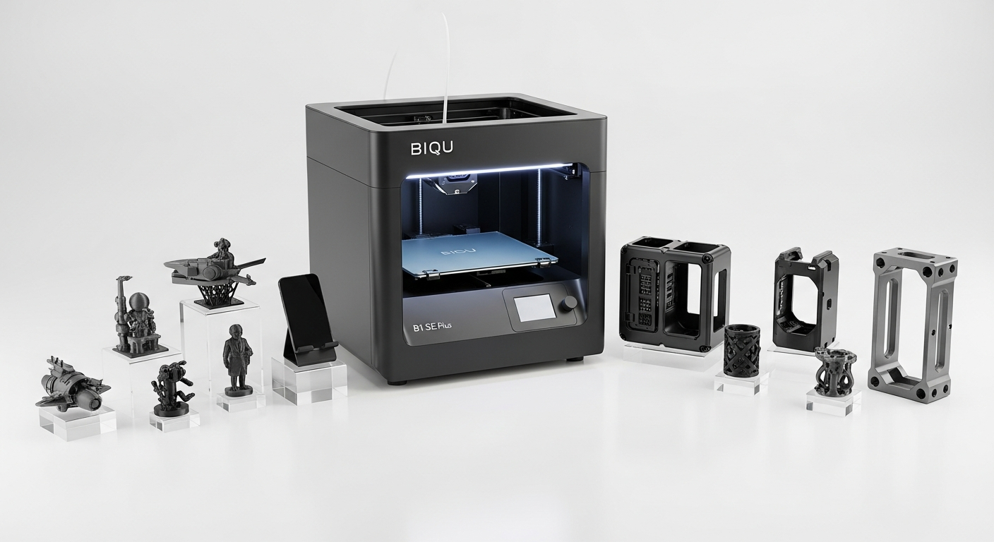 BIQU B1 SE Plus 3D printer with 310mm build platform and touchscreen display