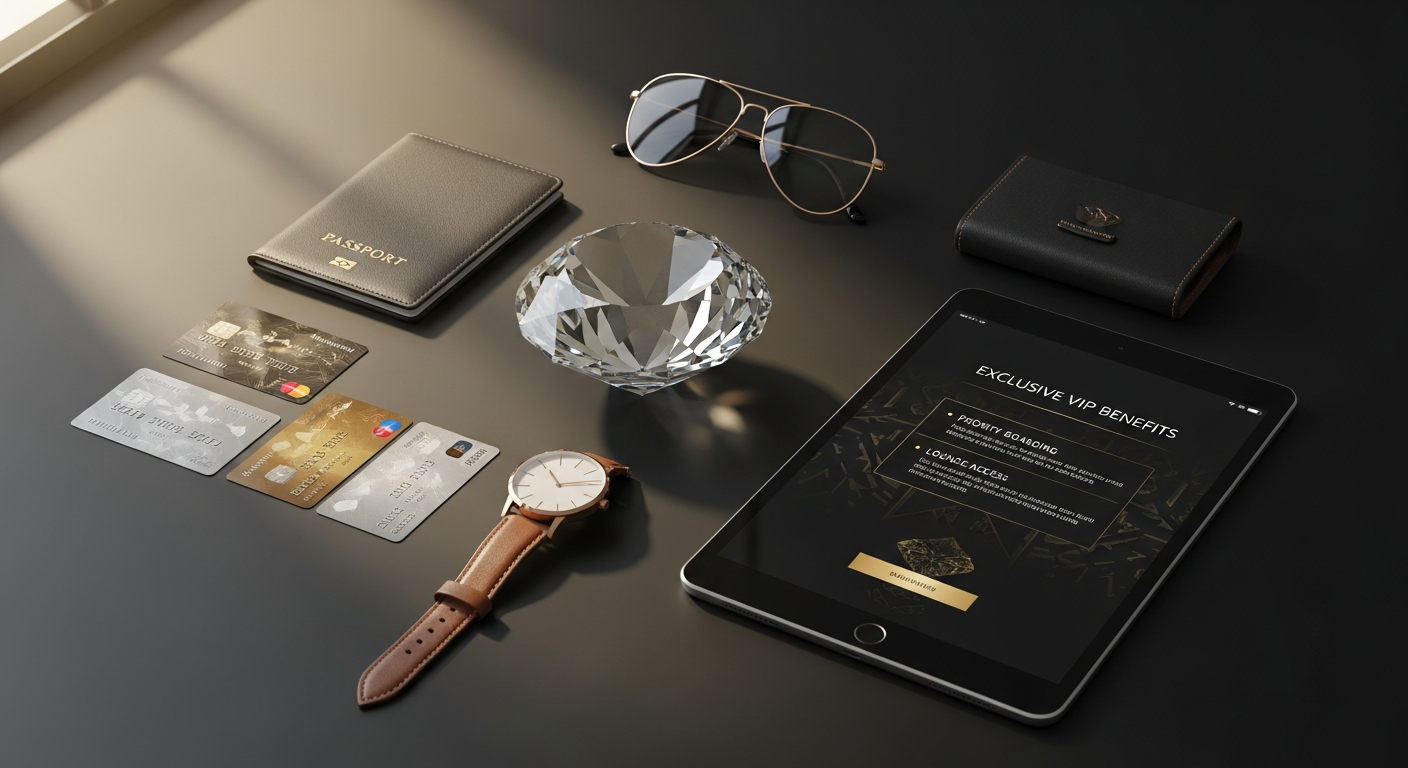 Luxurious Caesars Rewards Diamond Status VIP card with exclusive elite benefits and perks