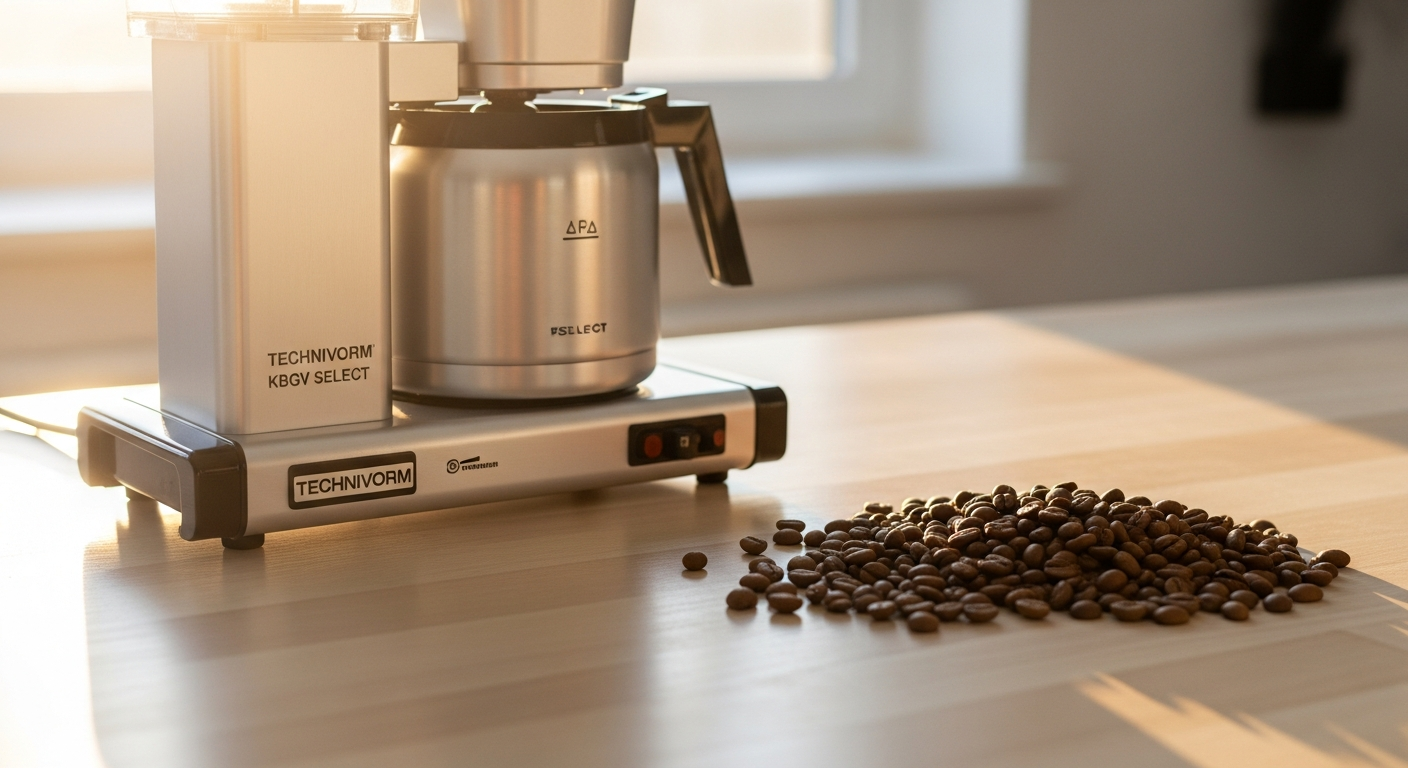 Technivorm Moccamaster KBGV Select drip coffee maker with glass carafe and copper heating element