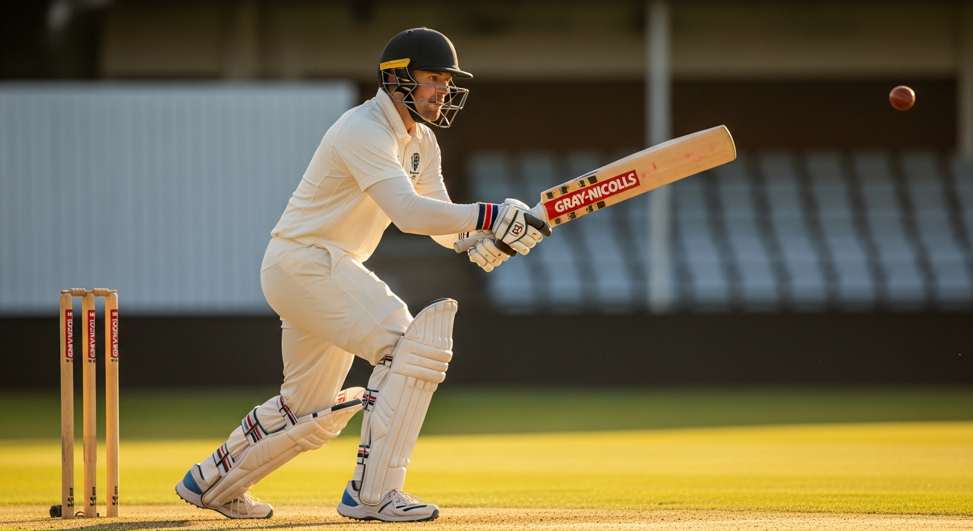 Gray-Nicolls Classic Prestige Cricket Bat displayed with Grade Two English Willow construction and exaggerated spine profile