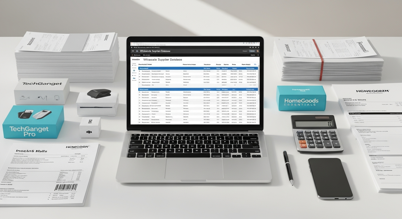 All Suppliers Reselling Bundle digital product interface showing supplier database and contact information for dropshipping