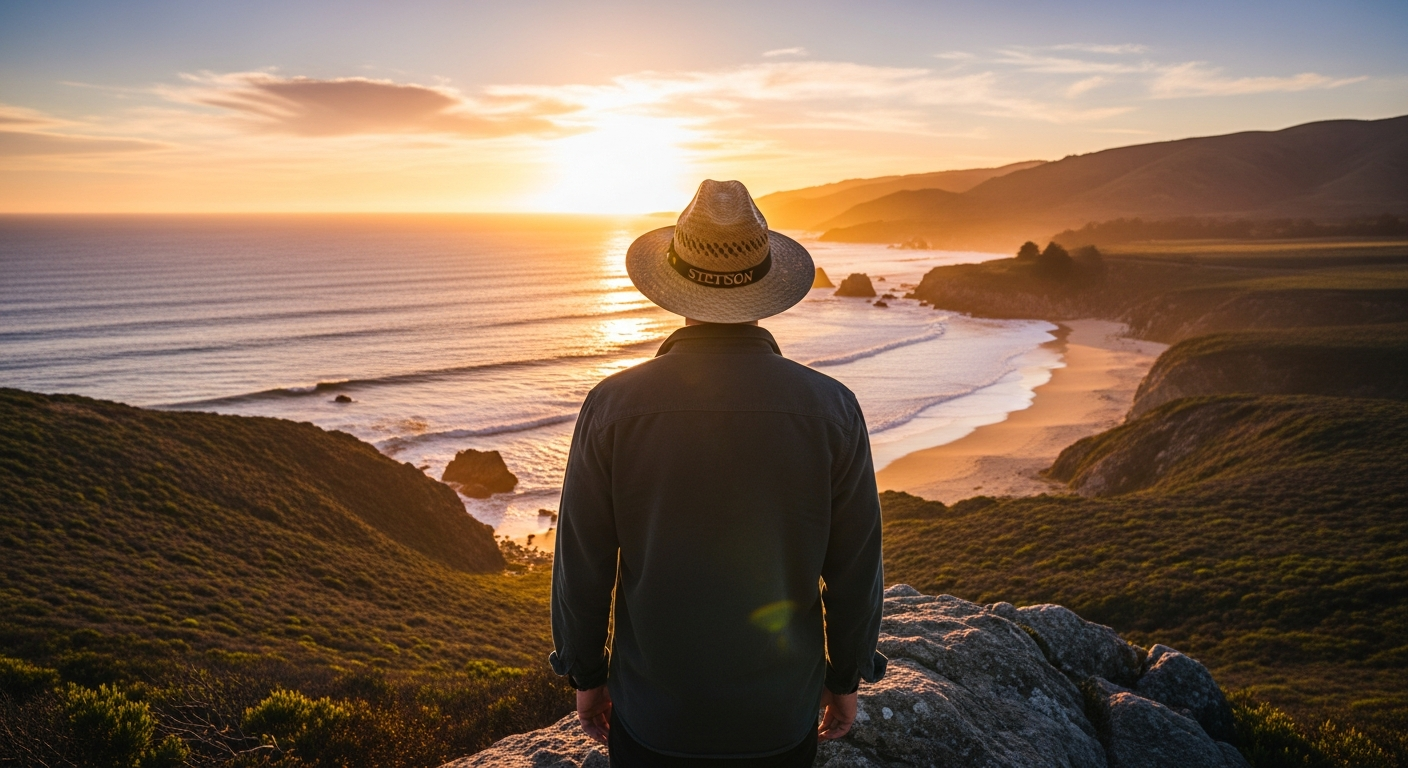 Stetson Big Brim Toyo Strohtraveller Hat displayed on neutral background showcasing wide brim design