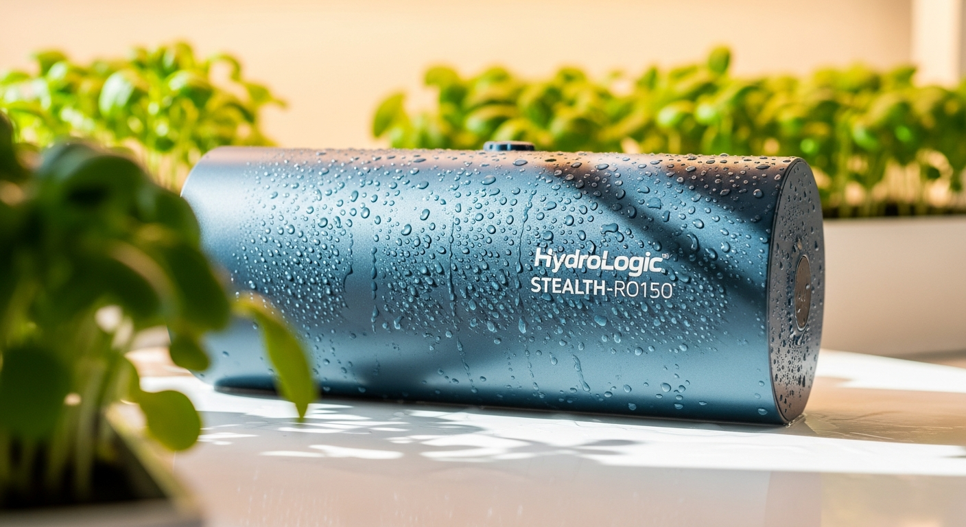 HydroLogic Stealth-RO150 reverse osmosis system with 3-stage filtration for hydroponic water purification
