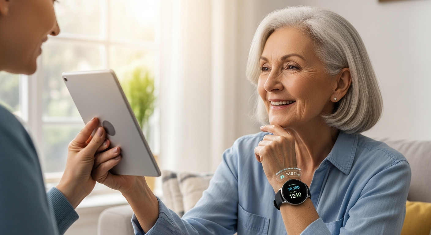 Kardena CARE Pro 5 health smartwatch displaying ECG monitoring and vital signs on AMOLED screen
