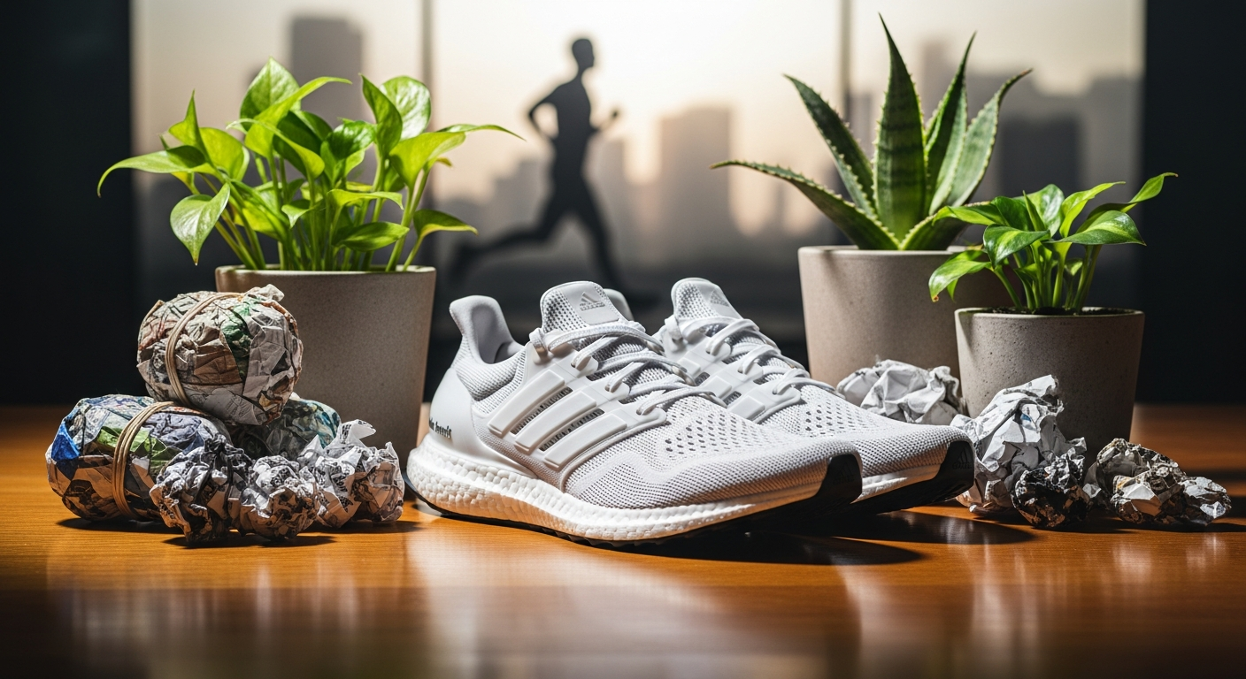 Adidas Ultraboost Light running shoes displayed on white background showing lightweight design