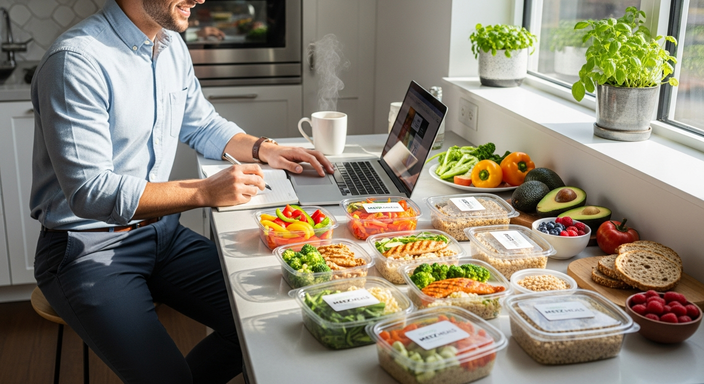 Meez Meals pre-prepped meal kit ingredients and handmade sauces ready for quick cooking