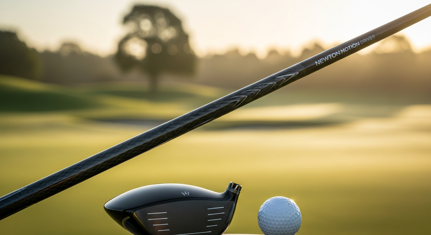Newton Motion Driver Golf Shaft with chameleon paint finish displayed on white background