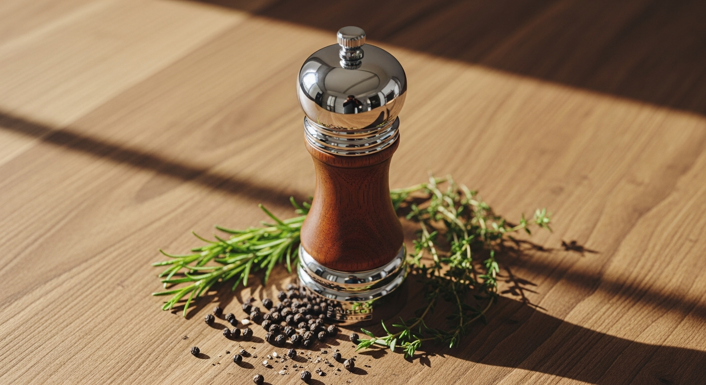 Professional Peugeot Paris u'Select pepper mill with beechwood construction and adjustable grind settings