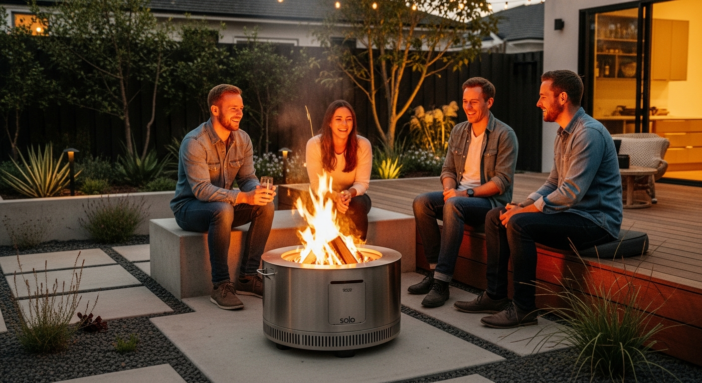 Solo Stove Bonfire smokeless fire pit with 360 airflow system in stainless steel