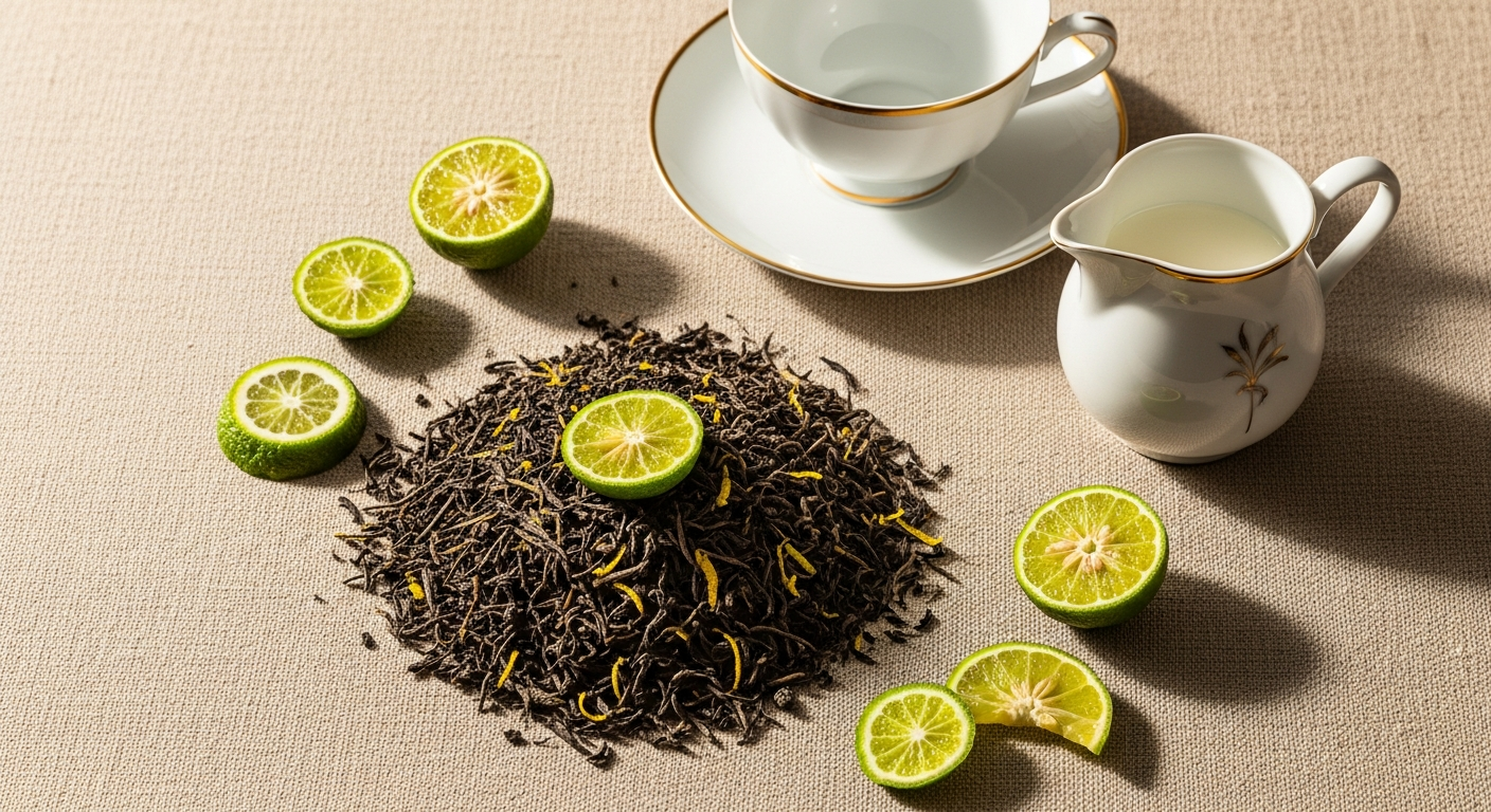Art of Tea Earl Grey Crème loose leaf tea in glass cup with bergamot and vanilla notes