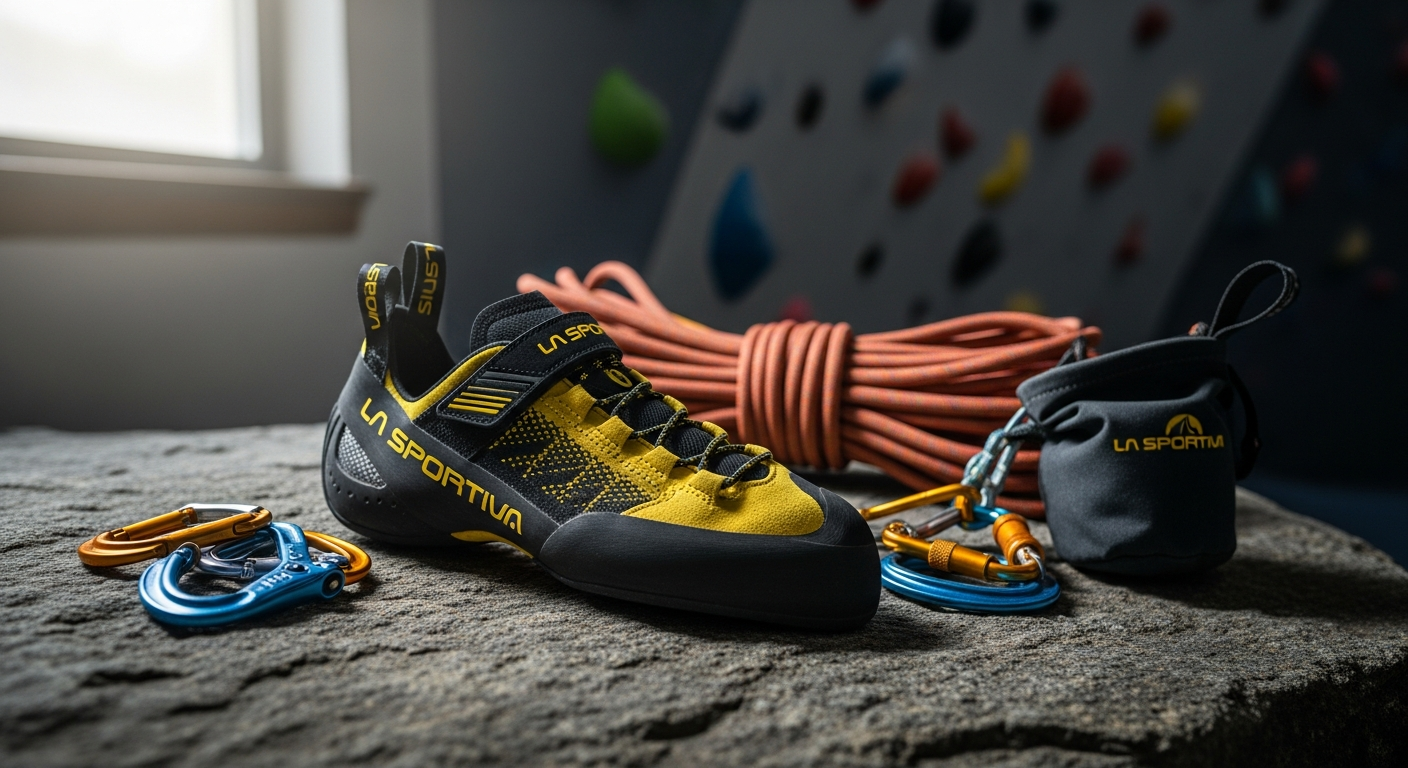 La Sportiva Skwama aggressive downturned climbing shoe with Vibram XS Grip2 rubber sole