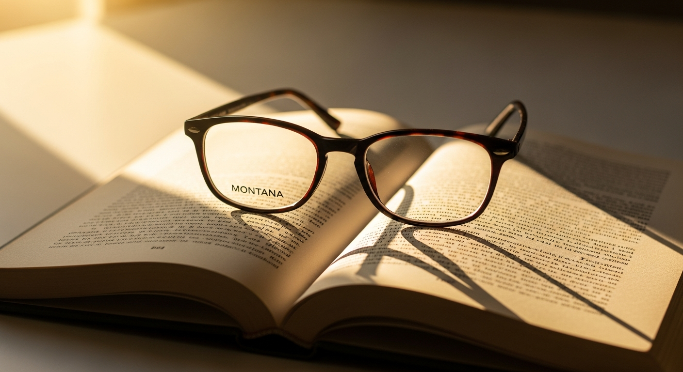 Montana Eyewear MR73 reading glasses displayed showing frame design and construction quality