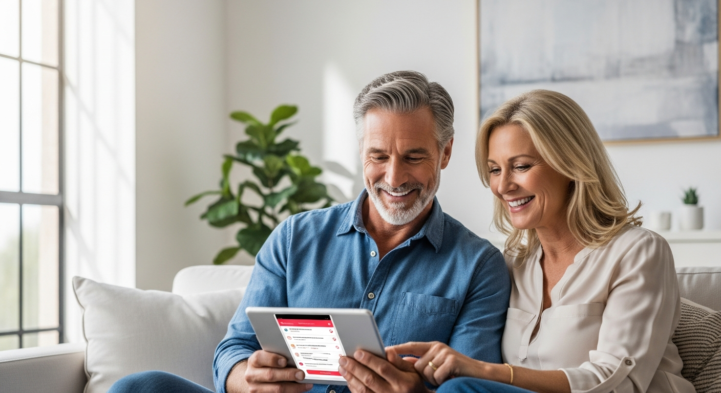 eHarmony AU Premium Unlimited 24-Month Membership interface showing compatibility matching features and profile dashboard