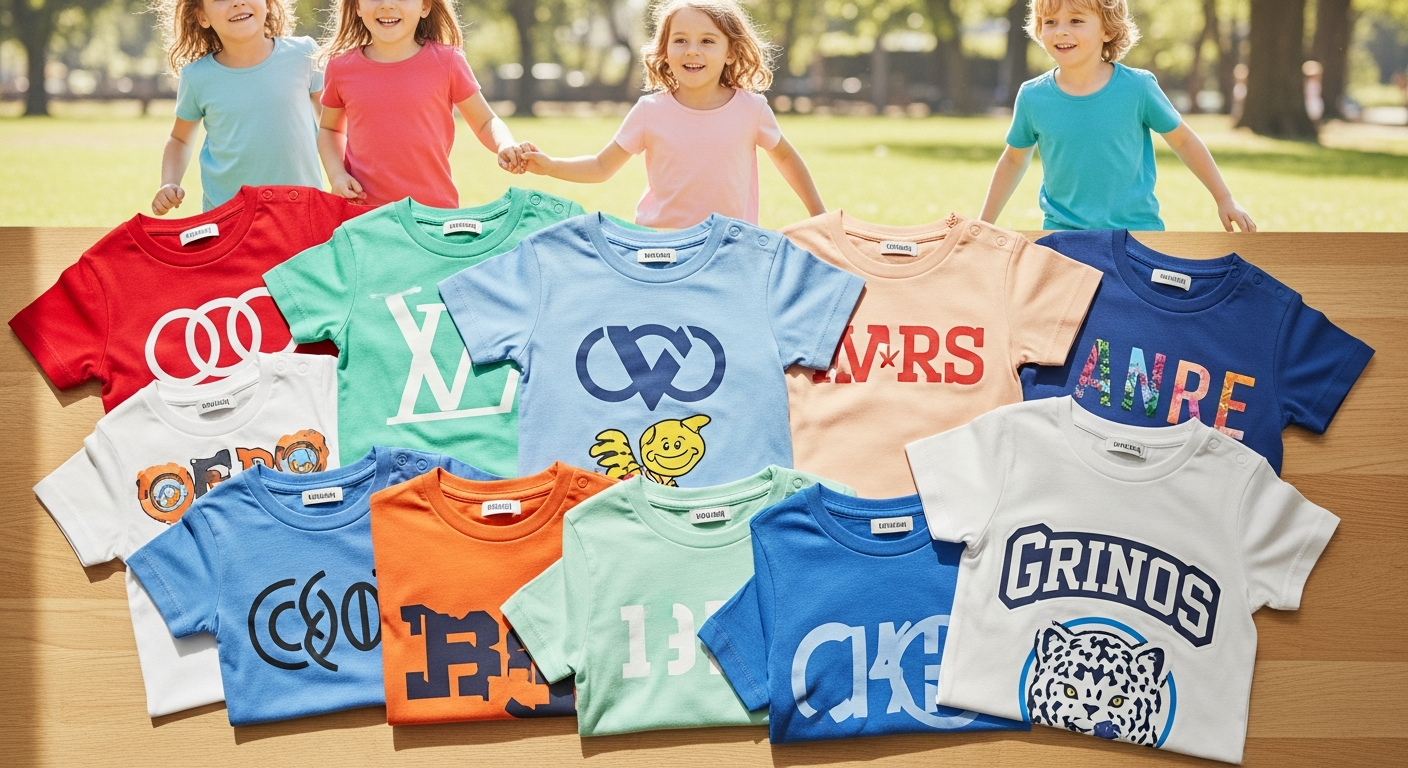 Designer logo cotton t-shirt for kids featuring BOSS, Karl Lagerfeld Kids, and Kenzo Kids brands