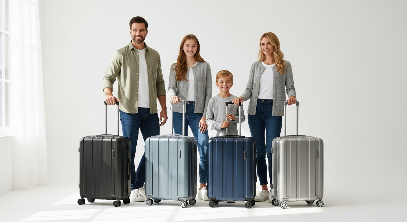 Greenwich Hardside Spinner Luggage Set three-piece collection displayed together