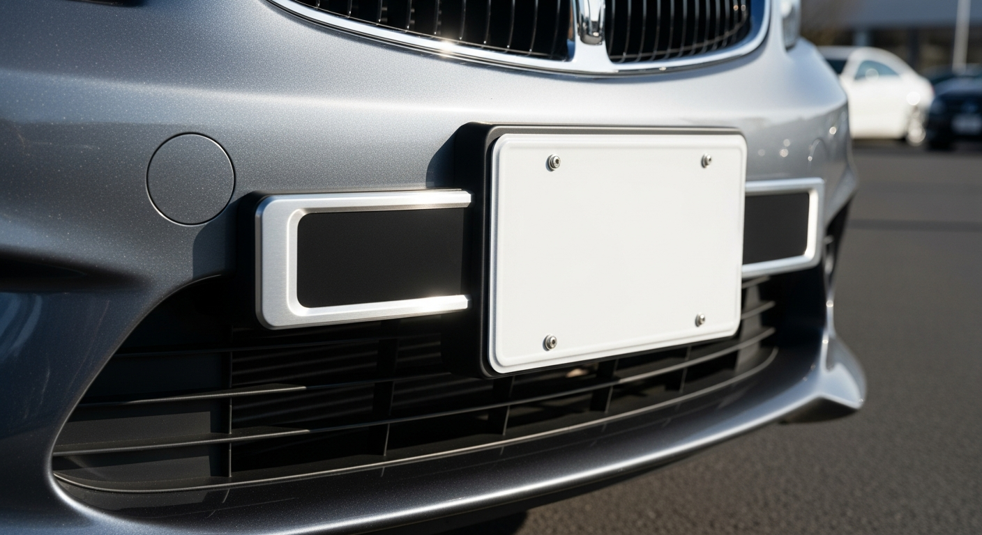 Individuelle Premium Kennzeichenhalter aus Edelstahl und Aluminium mit personalisierten Designs für moderne Fahrzeuge