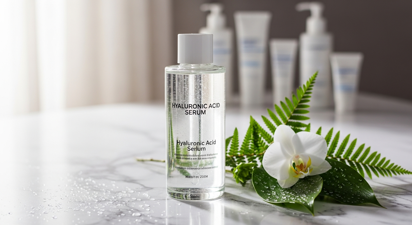 Sibari Republic Serum Origin hyaluronic acid anti-aging serum bottle with minimalist formula displayed on white background