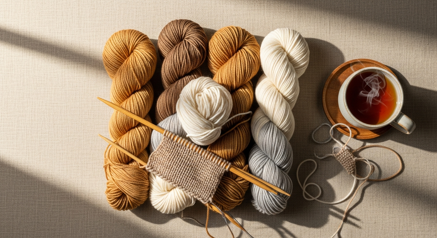 Colorful balls of Emu Classic DK yarn in various solid shades displayed together