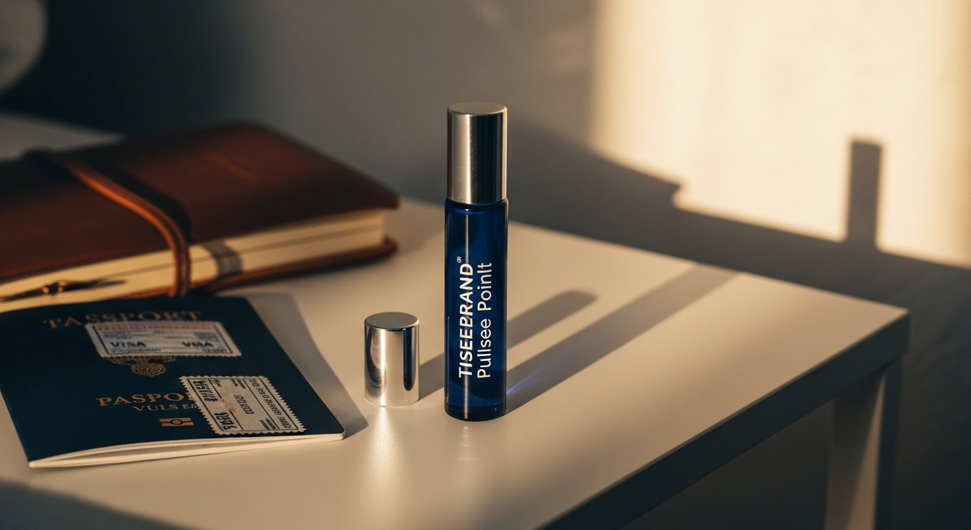 Tisserand Sleep Better Pulse Point Roller Ball with lavender, sandalwood, and jasmine essential oils for travel sleep wellness