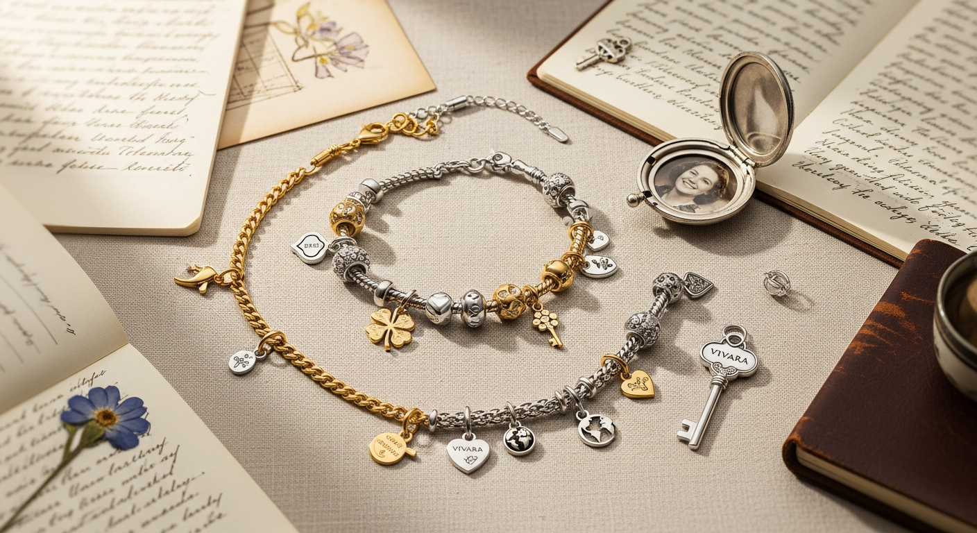 Life by Vivara Moments Charms sterling silver bracelet with personalized charms celebrating life milestones