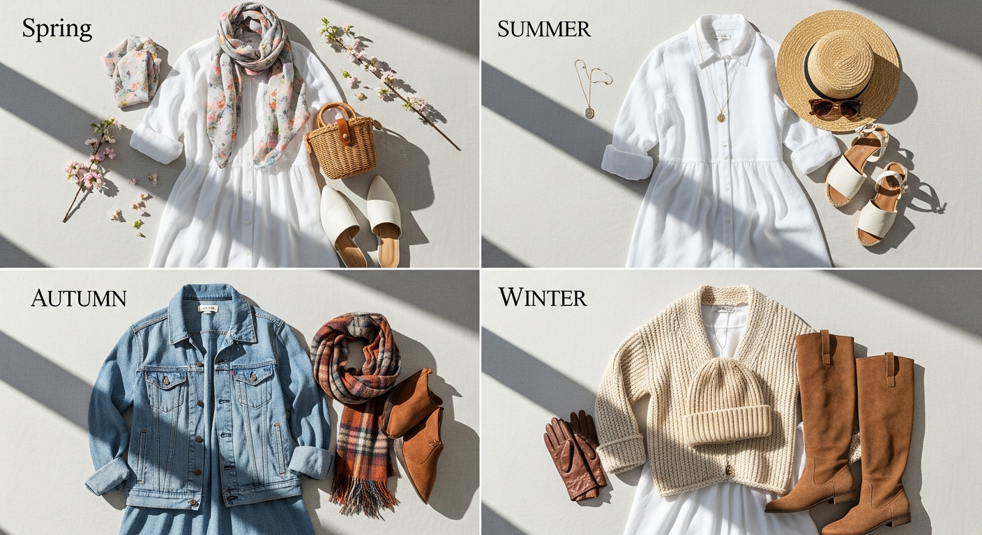White Stuff Rua Jersey Shirt Dress styled with denim jacket and white trainers for casual weekday wear