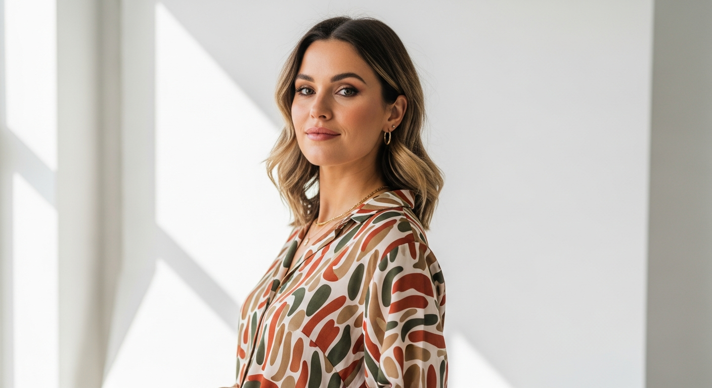 Cecil casual fit patterned blouse in floral design displayed on neutral background