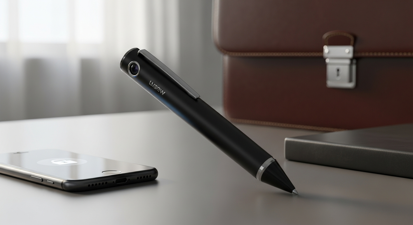 iSpyPen Pro X HD spy camera pen disguised as luxury rollerball with 2K video recording capability