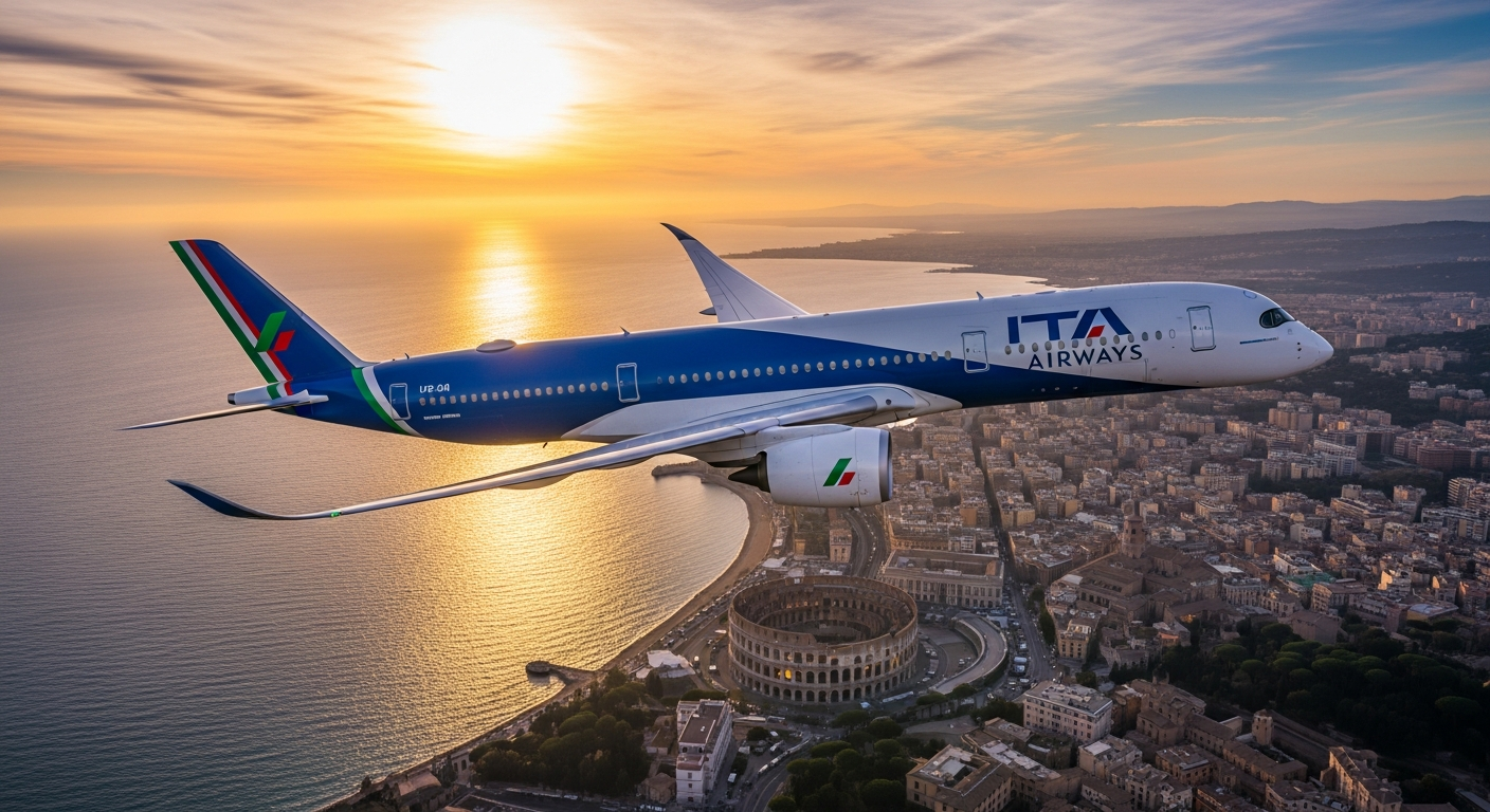Direct flights from major US cities to Rome Fiumicino with ITA Airways aircraft