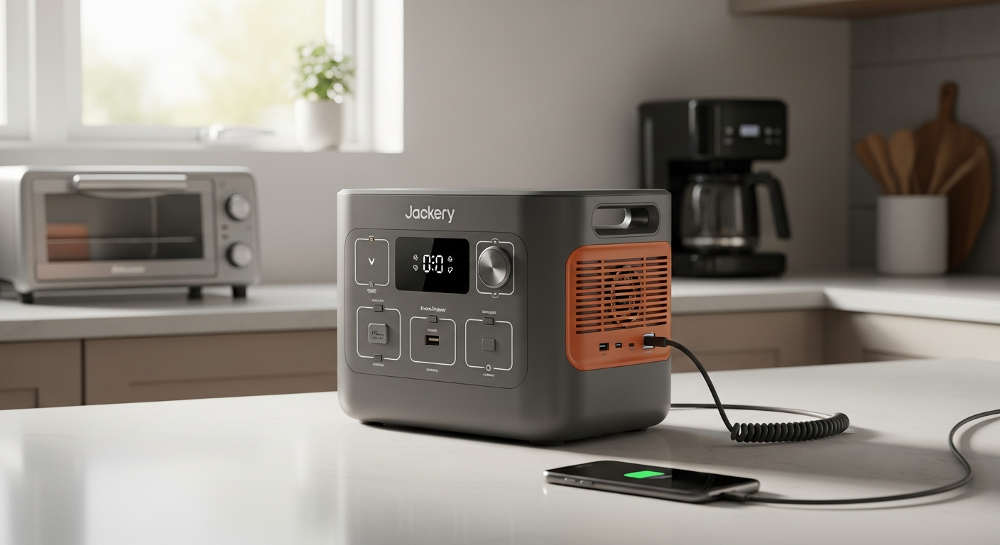 Jackery HomePower 3600 Plus portable power station with solar panels and home backup setup