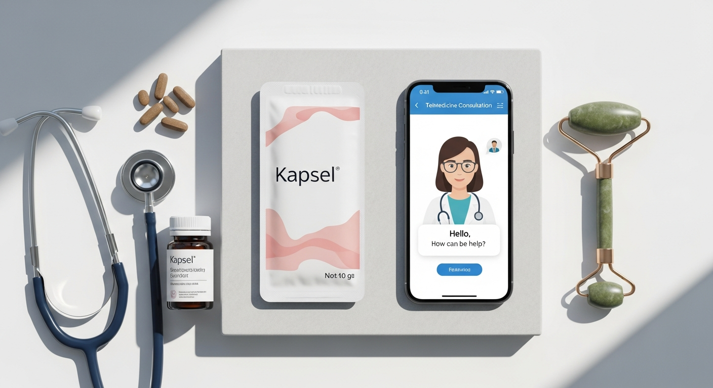 Online telemedicine consultation for erectile dysfunction treatment on computer screen