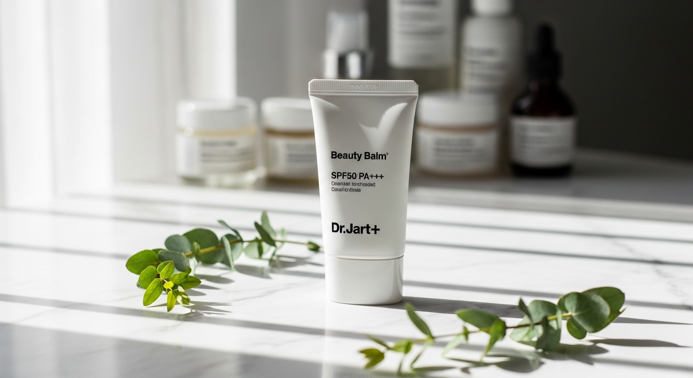 Dr. Jart+ Premium Beauty Balm SPF50 BB cream in shade container with applicator