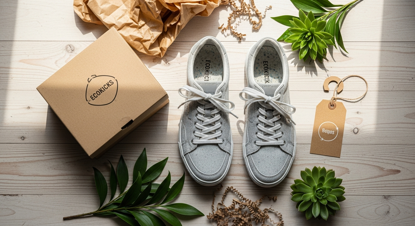 Sustainable vegan eco-friendly everyday sneakers made from innovative plant-based materials