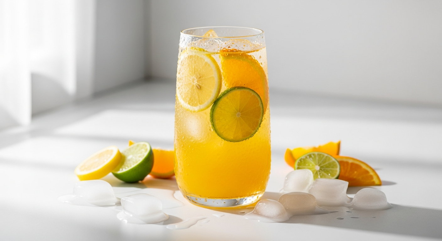 Premium electrolyte drink mix powder in various fruit flavors with mineral-rich formula