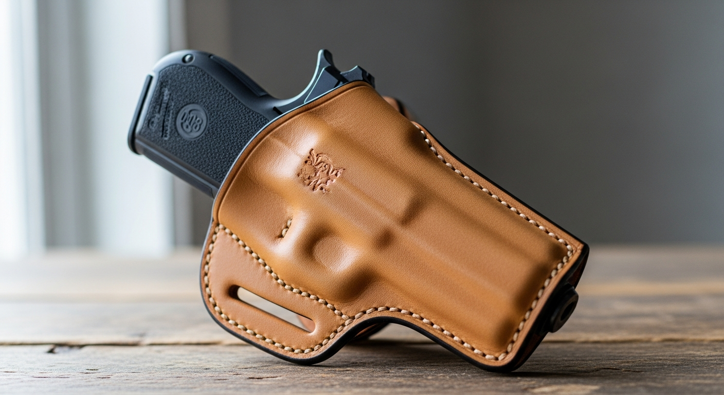 1791 Smooth Concealment IWB Holster in American leather with suede lining for concealed carry