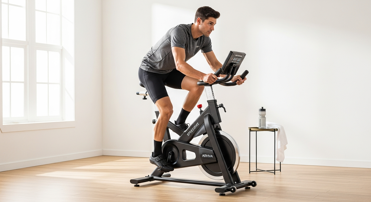 AsVIVA Speedbike Multimedia Studio Pro S20 with 55cm HD display and magnetic resistance system