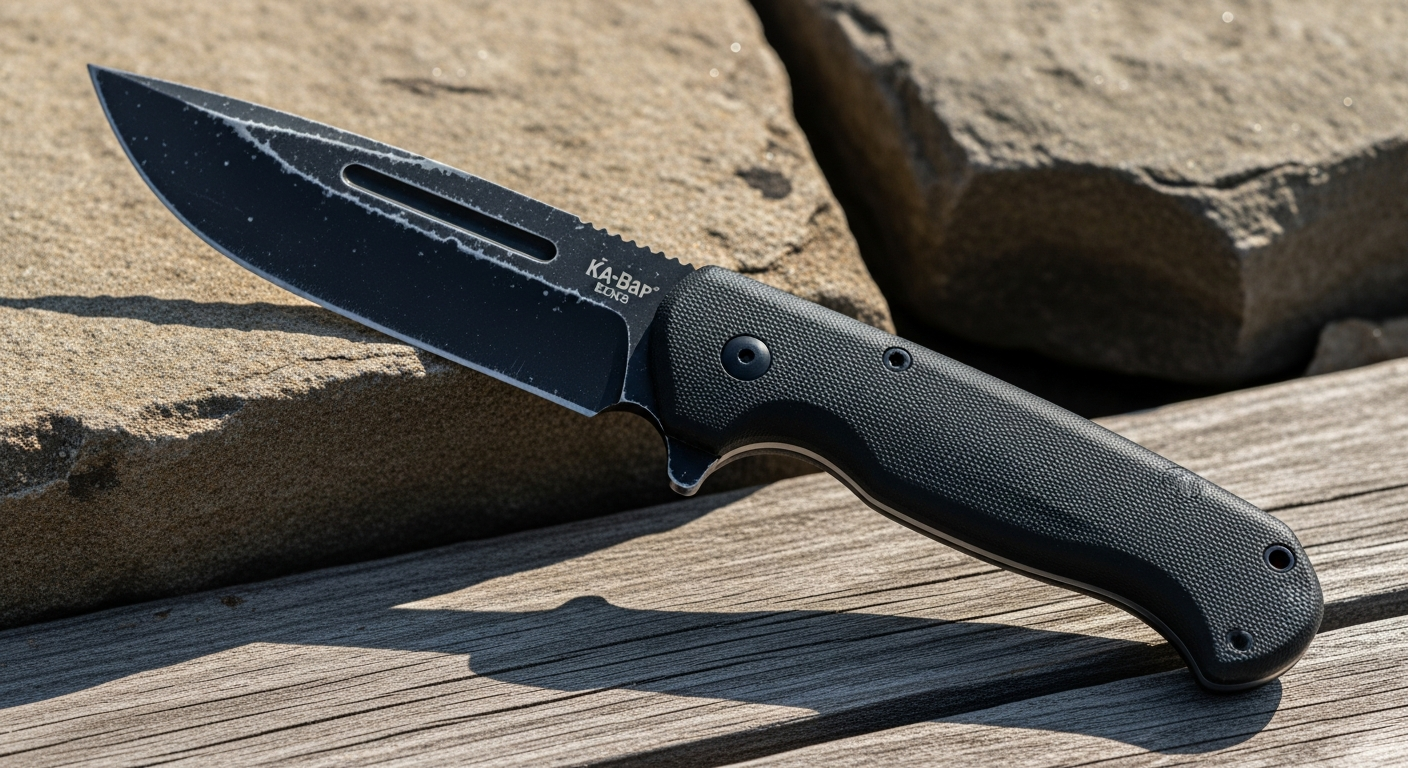 KA-BAR Becker BK2 Companion fixed-blade knife with drop-point design and MOLLE sheath
