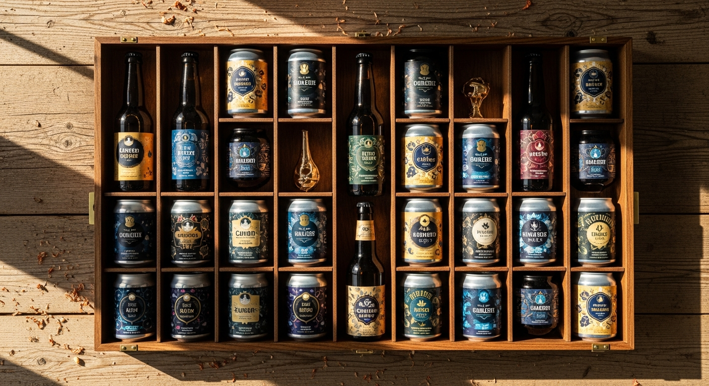 Beer Cartel Advent Calendar 2026 with 25 craft beer bottles displayed