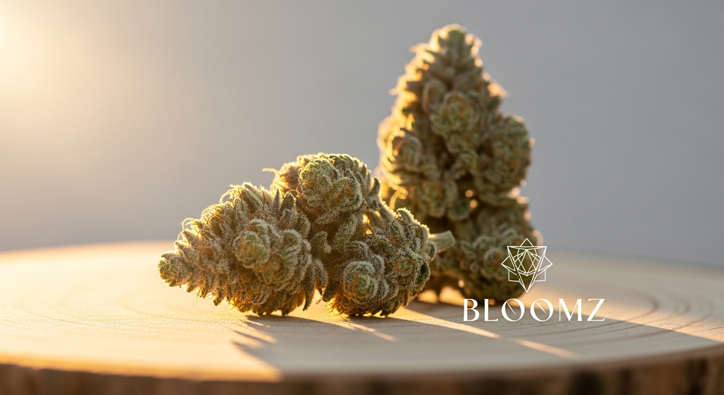 Premium THCA hemp flower buds with dense trichomes and vibrant coloring
