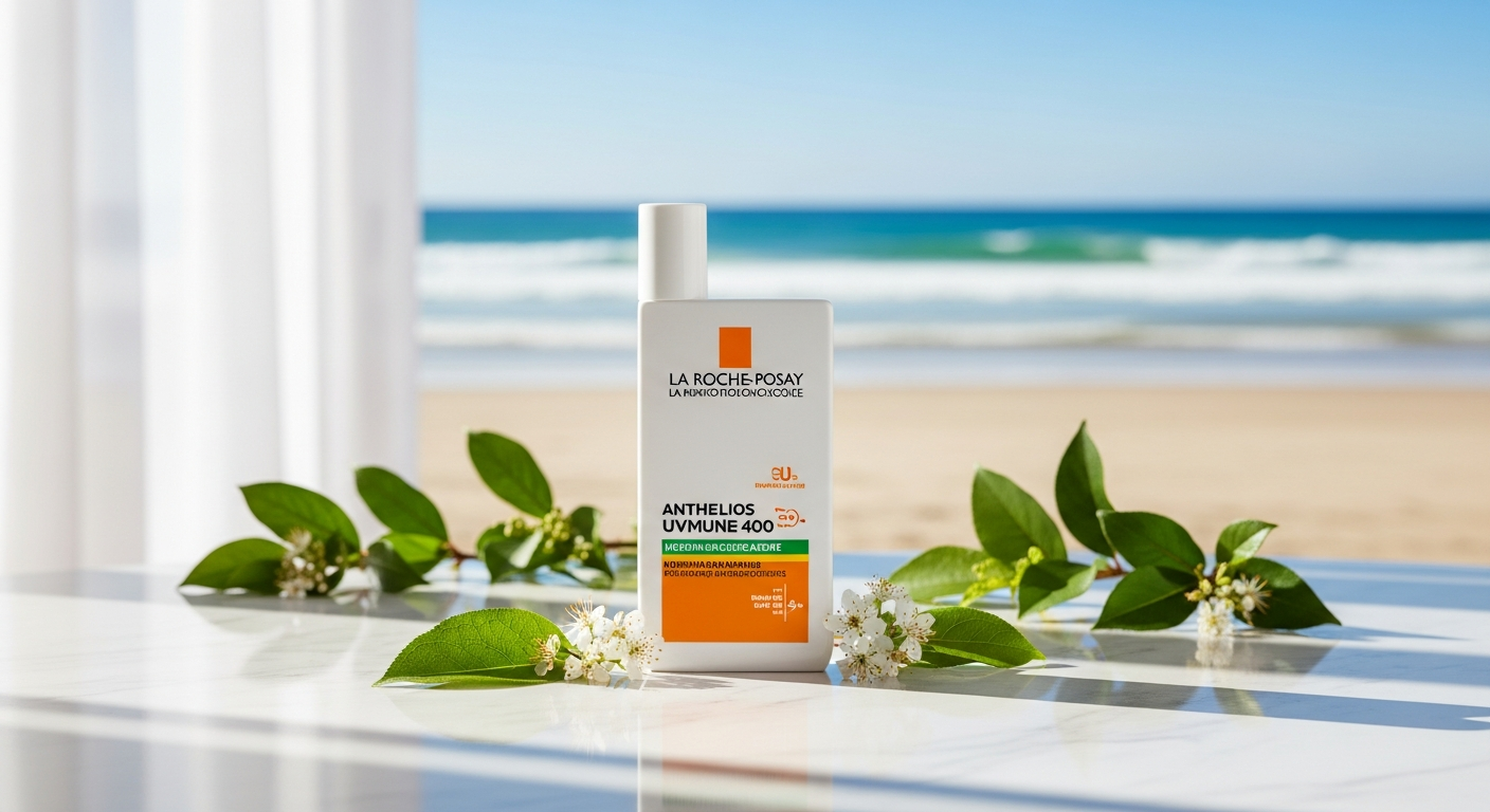 La Roche-Posay Anthelios UVMUNE 400 sunscreen bottle displayed on clean white background