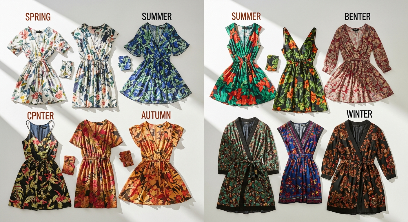 Farm Rio vibrant printed dress styled with blazer and accessories