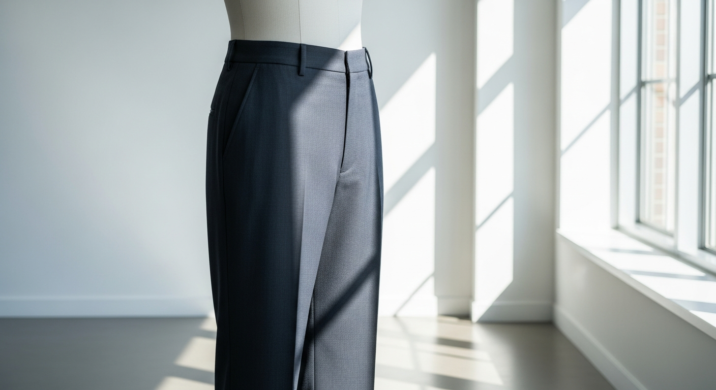 Forcast Annalee Classic Work Pants in neutral tone displayed on professional model