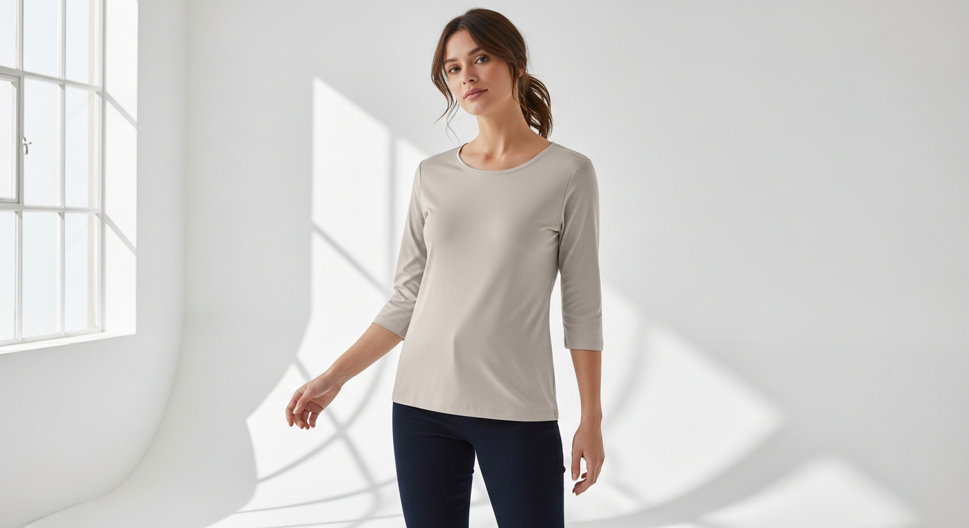 Kosher Casual 3/4 Sleeve T-Shirt in multiple colors displayed on a neutral background