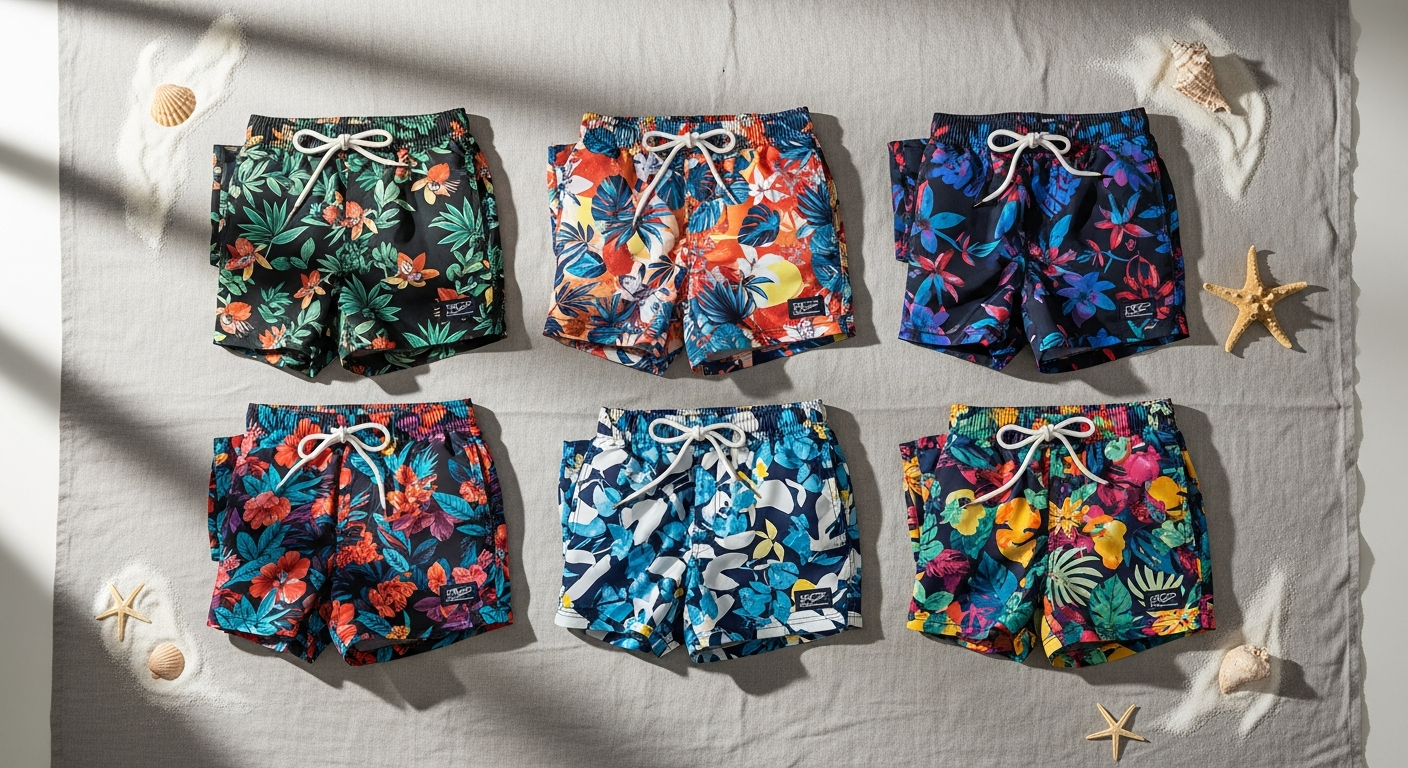MC2 Saint Barth men's printed swim shorts in vibrant luxury design