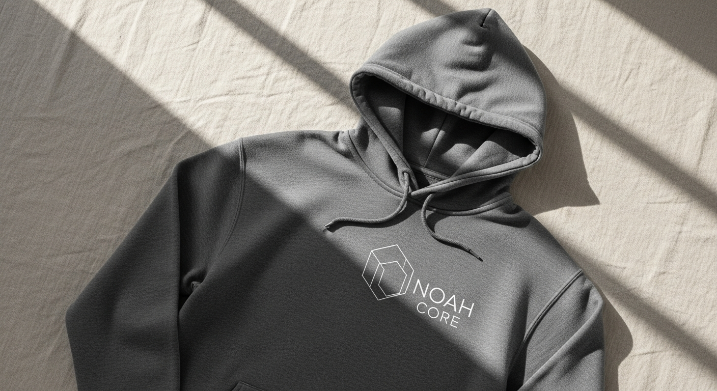 Noah Core Logo Hoodie premium streetwear essential in neutral colorway